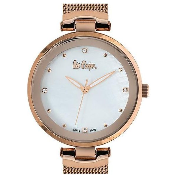  ساعة لي كوبر للنساء LC06508420 - عرض بعقارب, سوار من ستانلس ستيل - ذهبي 
