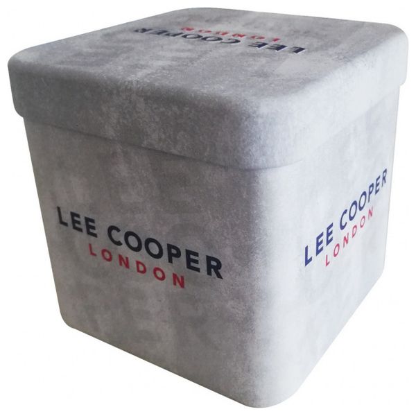  Lee Cooper Watch lc07836.090 For Men - Analog Display, Stainless Steel Band - Black 