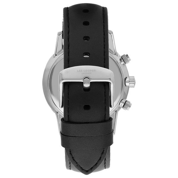  Lee Cooper Watch lc07816.361 For Men - Analog Display, Leather Band - Black 