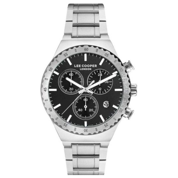  Lee Cooper Watch lc07853.350 For Men - Analog Display, Stainless Steel Band - Silver 