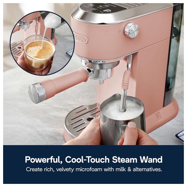  ماكينة إسبرسو ديلونجي - EC890PK - بسعة 1.1 لتر - شاشة لمس ملونة - وردي 