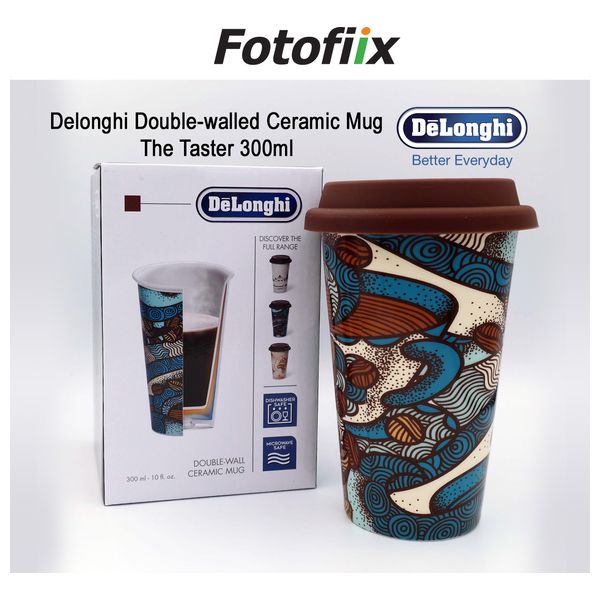  Delonghi DLSC055 - Double wall Ceramic Mug - 300ml - Ceramic White 