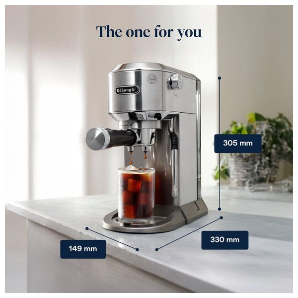  ماكينة إسبرسو ديلونجي - EC685M - بسعة 1.1 لتر - شاشة لمس ملونة - سلفر 