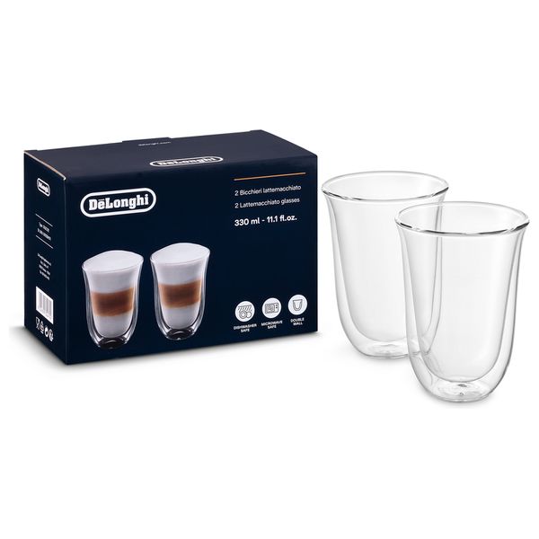 Delonghi DLSC312 - 2Glass-Latte Macchiato 330ml - Transparent