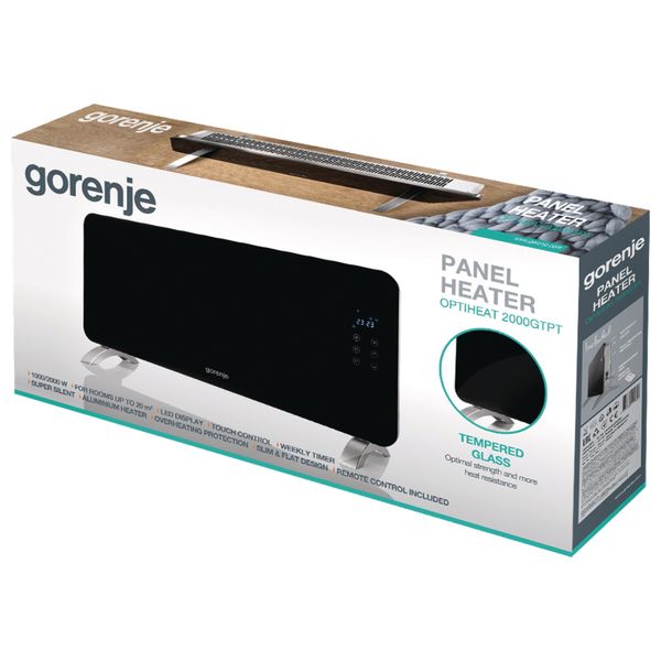  Gorenje Radiant Heater - OPTIHEAT2000GTPT - Black 