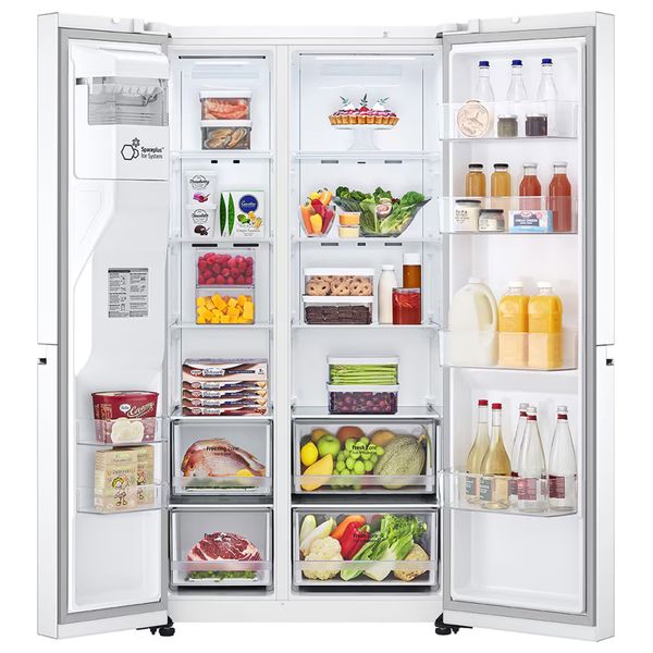  LG GCL-287GVW - 25ft - Side By Side Refrigerator - White 