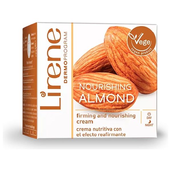 Lirene Nourishing Almond Cream for Skin Tightening and Nourishment - 50 ml