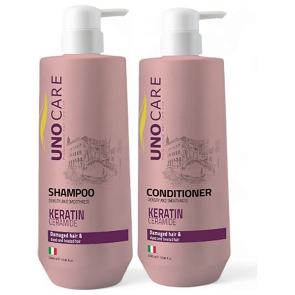 UNO KIT KERATIN&CERAMID-SHAMPOO&CONDITIONER - 1000ML