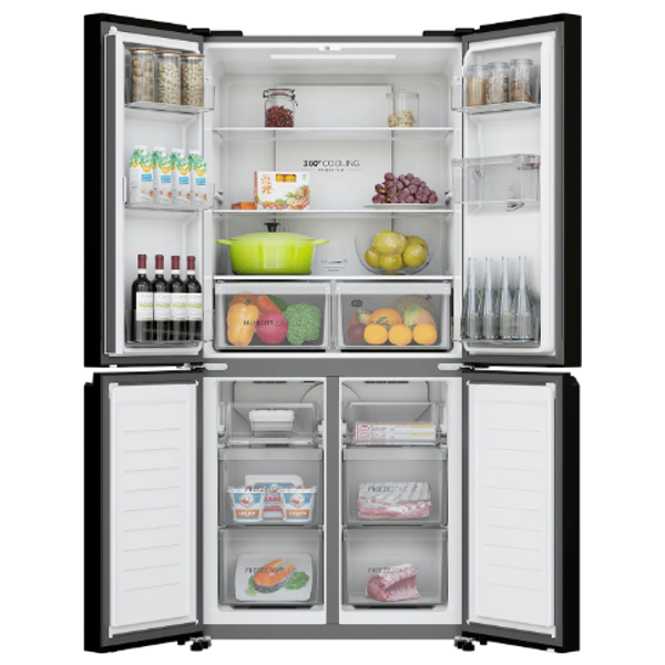  Haier HRF-536BGD - French Door Refrigerator - 17 ft - Black 
