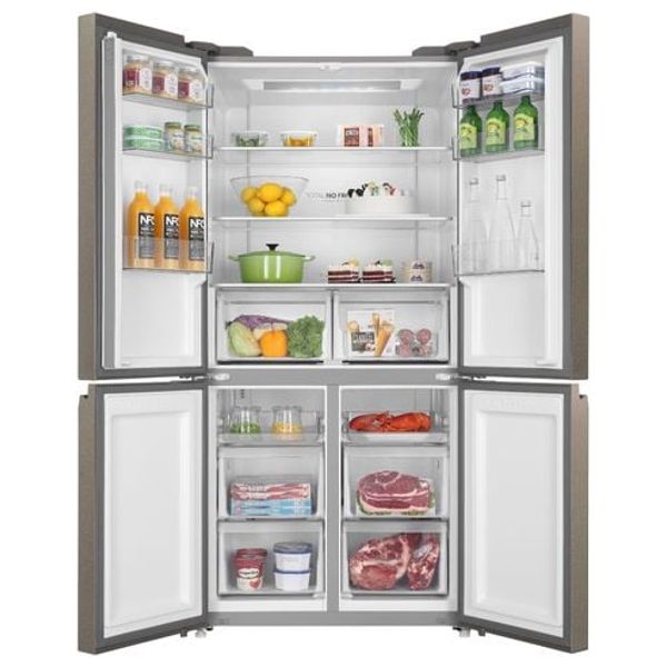  Haier HRF-700TS - 22ft - French Door Refrigerator - Silver Glass 