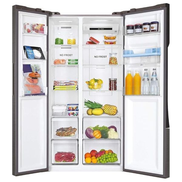  Haier HSR3918EWPG - 19ft - Side By Side Refrigerator - Silver 