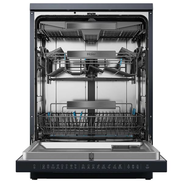  Haier HDWE16-46BK6IQ - 16 Sets - Dishwasher - Silver 