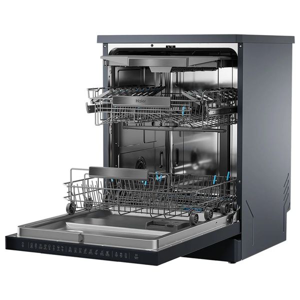  Haier HDWE16-46BK6IQ - 16 Sets - Dishwasher - Silver 