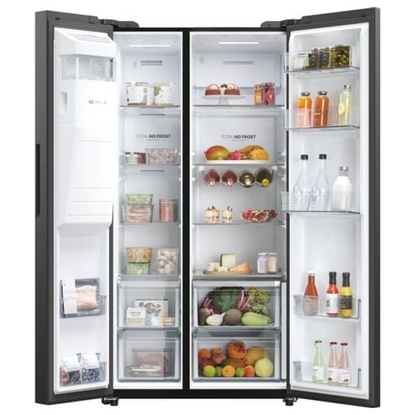  Haier HSW59F18EIPT - 22ft - French Door Refrigerator - Black 