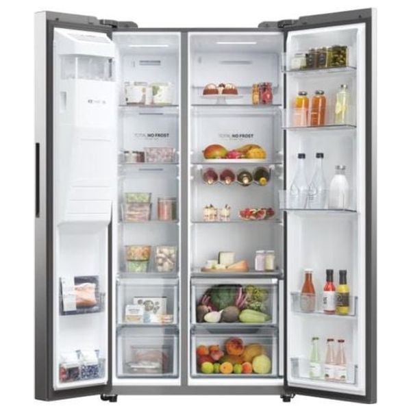  Haier HSW59F18EIMM - 22ft - French Door Refrigerator - Silver 