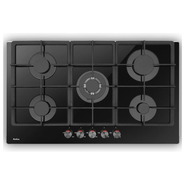 طباخ داخلي غازي أميكا - PGCA9101APB - اسود - 5 مشاعل 