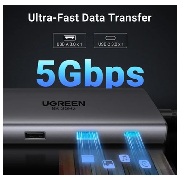 Ugreen 15534 - USB-C Hub - 10Port 