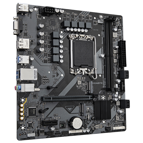  لوحة أم كيكابايت - B760M E 10 - بحجم 128 كيكابايت - DDR5 - اسود 