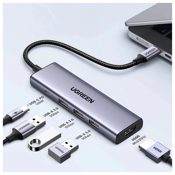  Ugreen 15597 - USB-C Hub - 5Port 