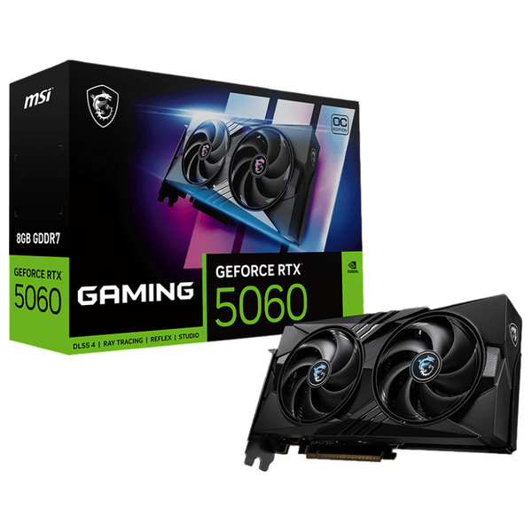 MSI G5060-8GOC - GeForce RTX 5060 8G Gaming OC - Graphics Card - 8 GB GDDR7 - NVIDIA Blackwell - Black