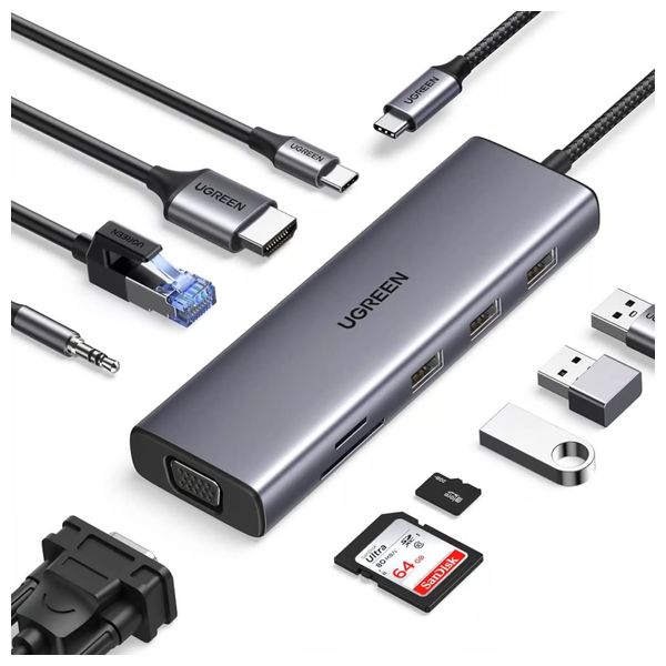  موزع يو اس بي - سي يوجرين - 10 بورت - 15601 