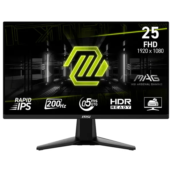  MSI 24.5 Inch MAG 255F E20 Series - Flat Monitor - 200 Hz - 0.5 ms Response Time - FHD 