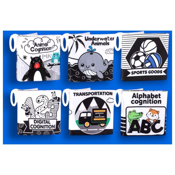 Soft baby books set - 6 pieces
