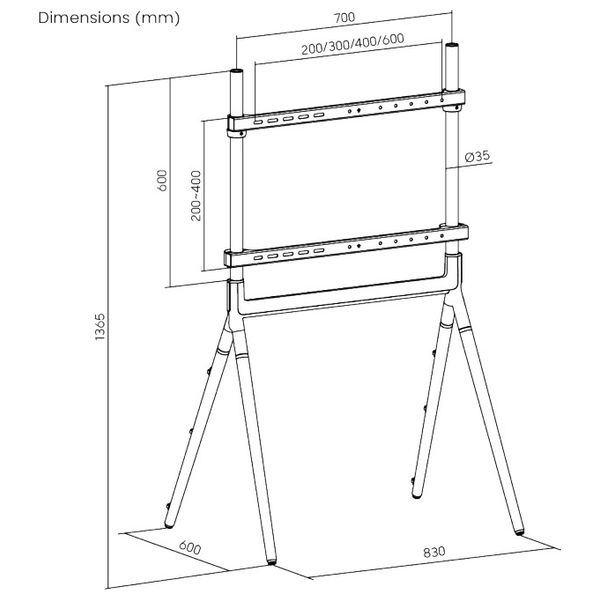 1st Shine FS30-46F - TV Wall Mounted - 65 Inch - Black