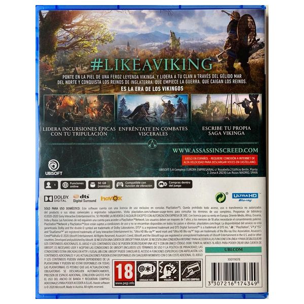  PS5 - ASSASSINS CREED VALHALLA 