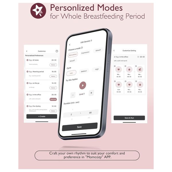 مومكوزي مضخة الثدي الذكية M9 - وردي