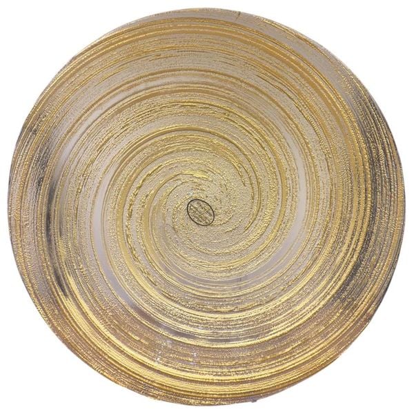Gallery Home Swirl Glass Bowl - Gold - 40 cm