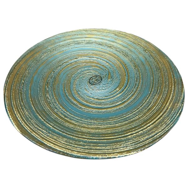 Gallery Home Swirl Decorative Bowl - Turquoise and Gold