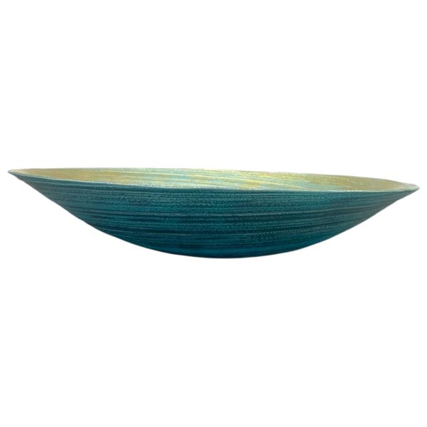 Gallery Home Swirl Decorative Bowl - Turquoise and Gold