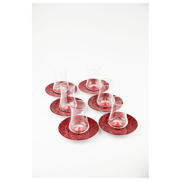 Gallery Home IST04 - 6 Pieces - Tea Glasses - Red