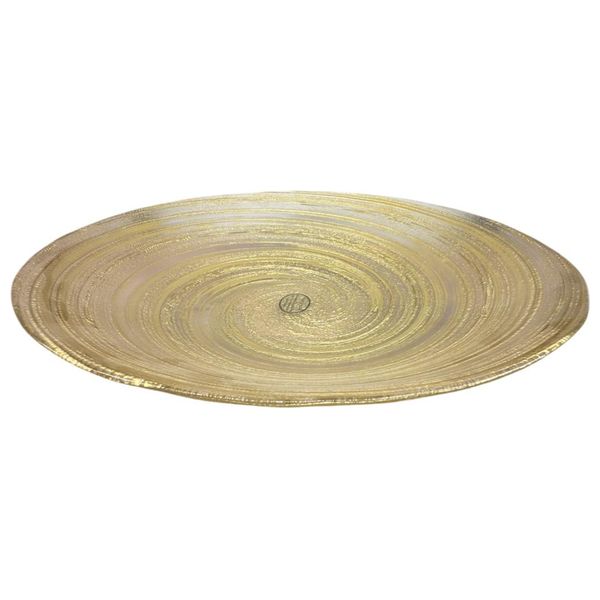 Gallery Home Swirl Glass Bowl - Gold - 40 cm