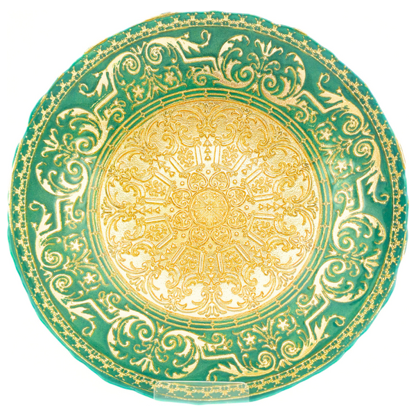  Gallery Home Serving Bowl 40 cm – Serving Bowl – Emerald Green and Gold 