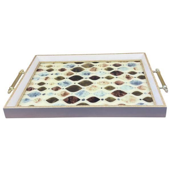 صينية تقديم كالاري هوم - 10624 - 31×46 cm - أبيض