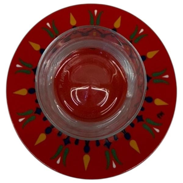Gallery Home Turkish Tea Glasses Set - 6 Pieces - Red