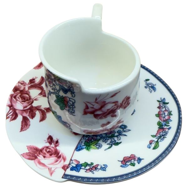  XD Collection Coffee Cup And Saucer, 6 Pieces - Multi Color 