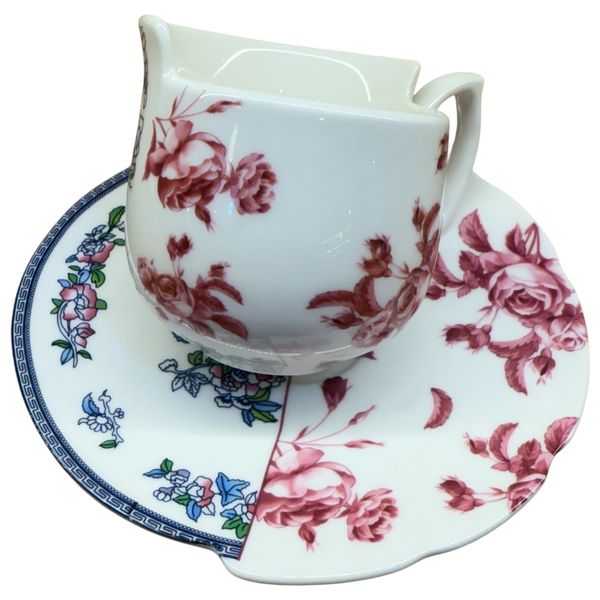  XD Collection Coffee Cup And Saucer, 6 Pieces - Multi Color 