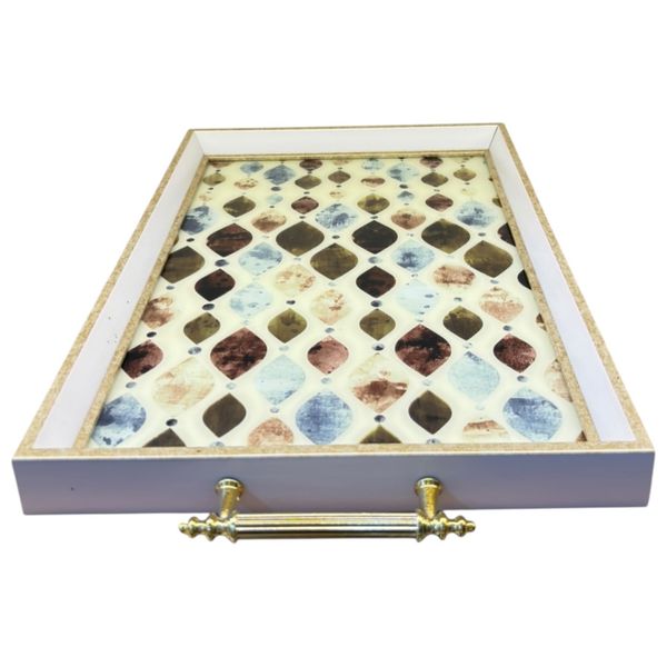 صينية تقديم كالاري هوم - 10624 - 31×46 cm - أبيض