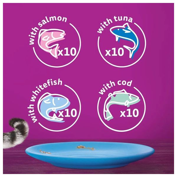 Whiskas Fish Favourites in Jelly Cat Food - 48 Pieces