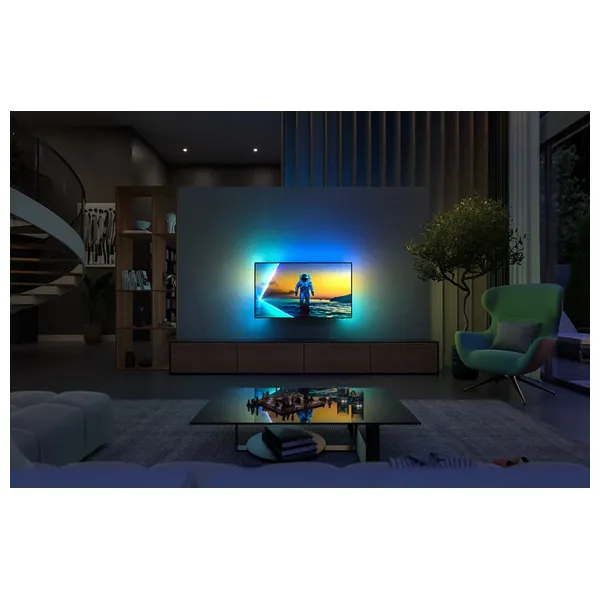  شاشة فيليبس - 65 انج - إضاءة محيطية - 4K - OLED - بدون إطار - محرك P5 بمعالجة الذكاء الاصطناعي للصورة المثالية -  144 هرتز - جوجل تي في - منشأ اوروبي 