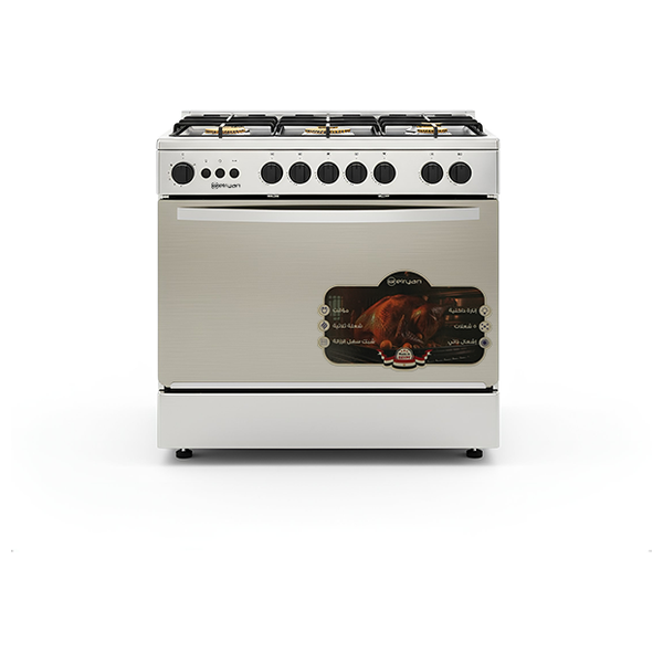 طباخ غازي الريان - 5 مشاعل - ستانليس ستيل - GC9060-ES