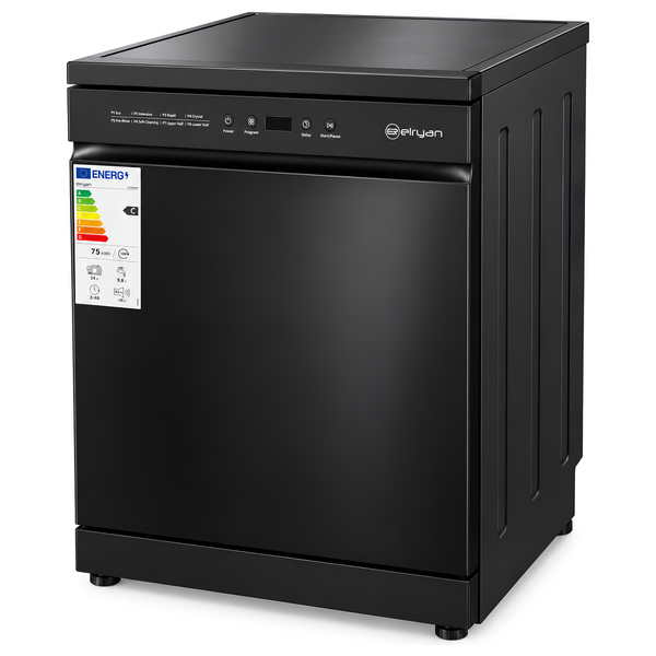  غسالة صحون الريان - 14 سيت - 8 برامج - DW148RB - اسود 