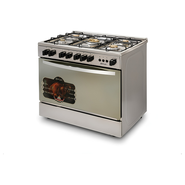 طباخ غازي الريان - 5 مشاعل - ستانليس ستيل - GC9060-ES