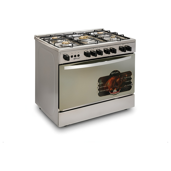 طباخ غازي الريان - 5 مشاعل - ستانليس ستيل - GC9060-ES