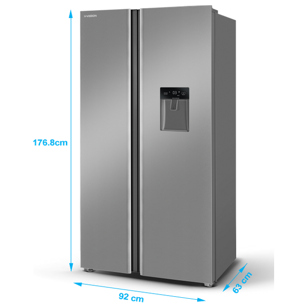 ثلاجة إكس فيجن ذات التصميم الفرنسي - 20 قدم - TS551-ASD - سلفر