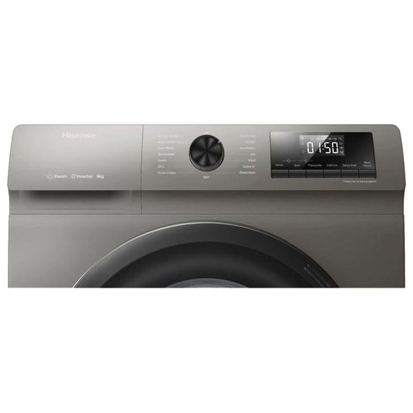  Hisense WFQP8012T - 8Kg - 1200RPM - Front Loading Washing Machine - Silver 