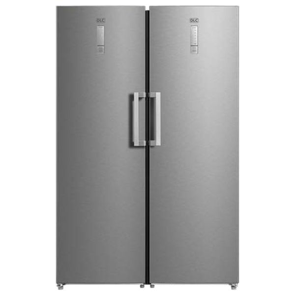  ثلاجة دي ال سي - M-UR481SS - 18قدم + مجمدة - 13قدم - M-UF364SS0 - سلفر 